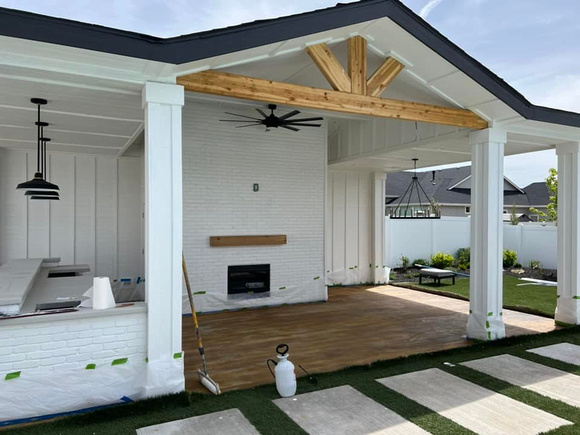 Pool house patio THIN-FINISH™ Decorative Overlay by Snake River Epoxy 3