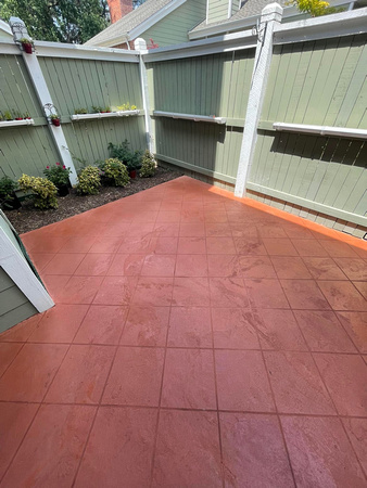 Patio Overlay that looks like Terra Cotta tile by Kevin C Durant with TexCoat Decorative Concrete 5