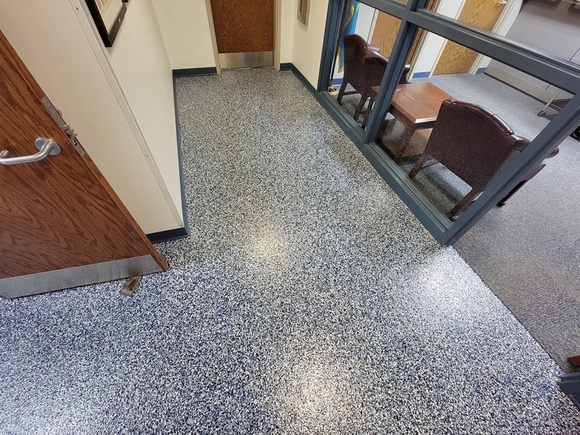Richmond Heights Police Department and Fire Department, Richmond Heights, Missouri HERMETIC™ Flake by Central Epoxy Flooring 3
