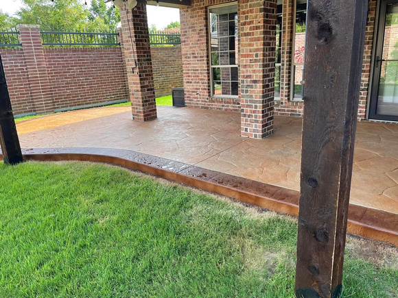 Stamped Concrete, stained and sealed in this patio by Innovative Concrete Concepts 2