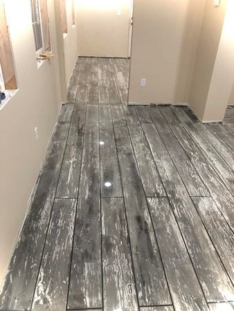 HOP thin finish 'distressed wood' with PCC ultrastone and PT1 by Clayton Wood of Wood Decorative Concrete LLC 5