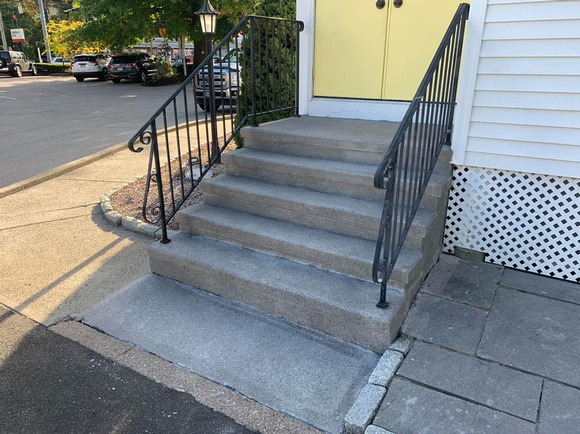Commercial Sidewalk and steps overlay with pcc oxford gray Liquid Stone Finishes, LLC 2