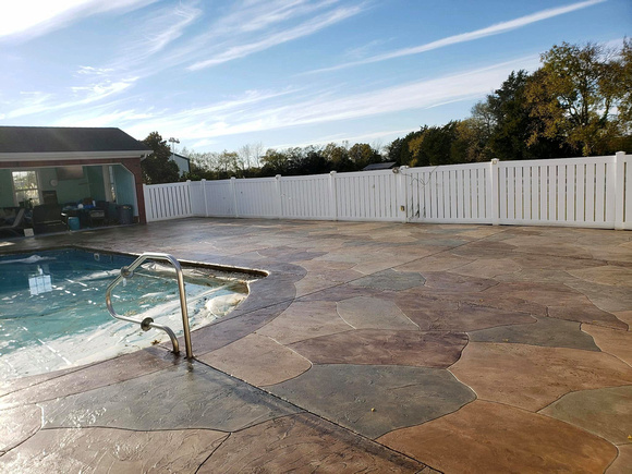 Pool deck overlay by Custom Concrete Creations 1