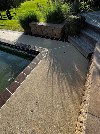 Pool deck using THIN-FINISH™ pool coating by CTi of Staunton 3