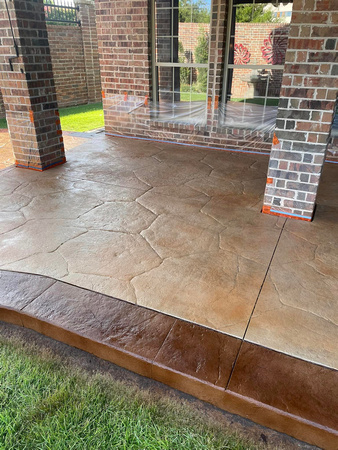 Stamped Concrete, stained and sealed in this patio by Innovative Concrete Concepts 11