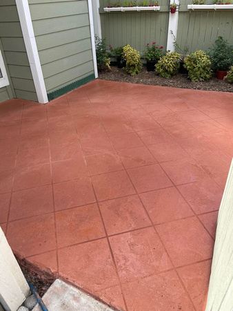 Patio Overlay that looks like Terra Cotta tile by Kevin C Durant with TexCoat Decorative Concrete 1