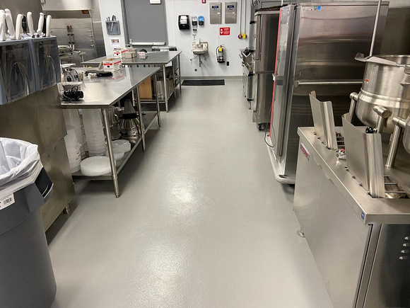 Commercial Kitchen at Castle Ridge - Lakefront Restaurant - Wedding and Conference Center HERMETIC™ Quartz Floor by Southern Illinois Epoxy 2