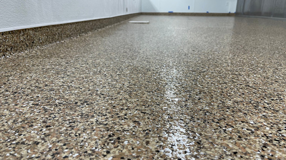 PJ's Pancake House in NJ commercial kitchen flake by DCE Flooring LLC 4