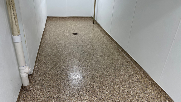 PJ's Pancake House in NJ commercial kitchen flake by DCE Flooring LLC 5