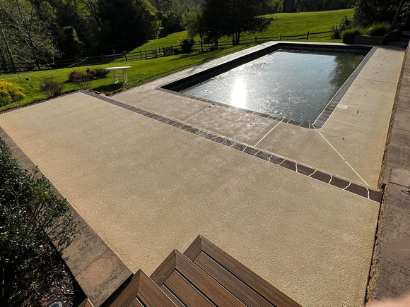 Pool deck using THIN-FINISH™ pool coating by CTi of Staunton 1