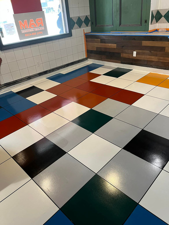 Commercial pizza restaurant using pt4 colors and ausv with satin agg by Stachua Rainville 13