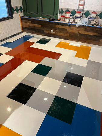 Commercial pizza restaurant using pt4 colors and ausv with satin agg by Stachua Rainville 7