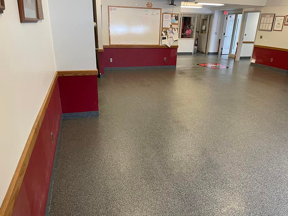 Two Harbors Fire Department meeting area flake by Northern Elite Epoxy 2