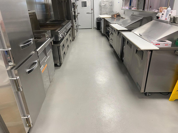 Commercial Kitchen at Castle Ridge - Lakefront Restaurant - Wedding and Conference Center HERMETIC™ Quartz Floor by Southern Illinois Epoxy 1