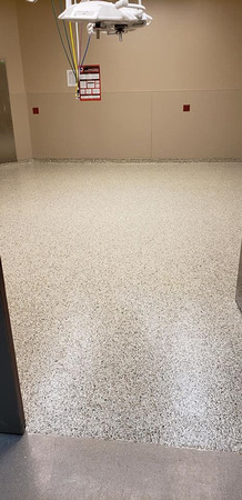 Phase 1 of 6 for Mirimar Surgical Center flake with integrated cove base by All Bright Floor Restoration, LLC - 1