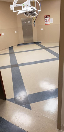 Phase 2 of 6 for Mirimar Surgical Center flake with integrated cove base by All Bright Floor Restoration, LLC - 6