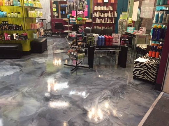 #20 Rudy & Kelly - Greenbrier Mall Salon Reflector by Distinguished Designs Decorative Concrete 2