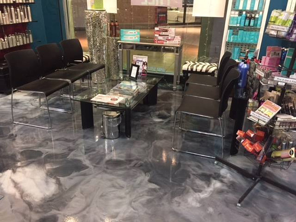 #20 Rudy & Kelly - Greenbrier Mall Salon Reflector by Distinguished Designs Decorative Concrete 3