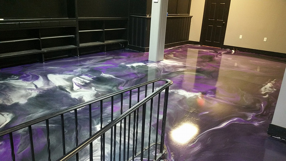 Den of Sinz @denofsinz tattoo shop purple reflector by DCE Flooring LLC @DCEflooring - 1