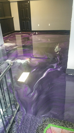Den of Sinz @denofsinz tattoo shop combo purple reflector and flake by DCE Flooring LLC @DCEflooring - 3