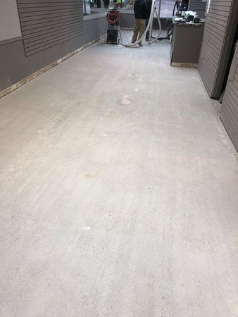 Salon in Royal Oak, MI pt1 reflector charcoal pearl over medium gray base with ausv with agg by ProTech Concrete Coatings @ProTechConcreteServices - 11