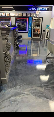 Tattoo Charlies PRP @tattoocharliesprp reflector with blue by Randy Tipton with Integrity Concrete of Kentucky @integrityconcreteky - 19