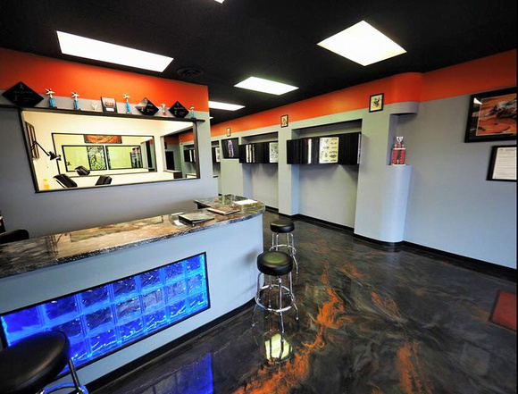 Tattoo shop reflector by CS-16 Epoxy and Remodeling @cs16epoxy - 2