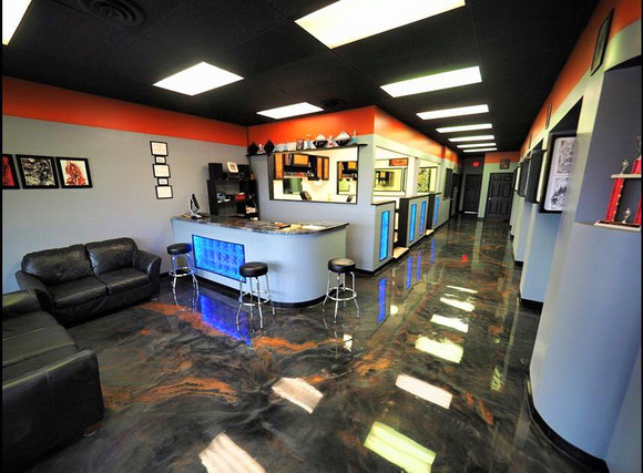 Tattoo shop reflector by CS-16 Epoxy and Remodeling @cs16epoxy - 1