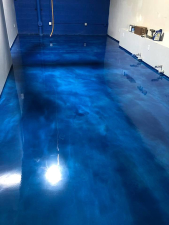 The Reef tanning salon ECS blue over custom teal base reflector by Titan Coatings @titancoatingsutah - 1