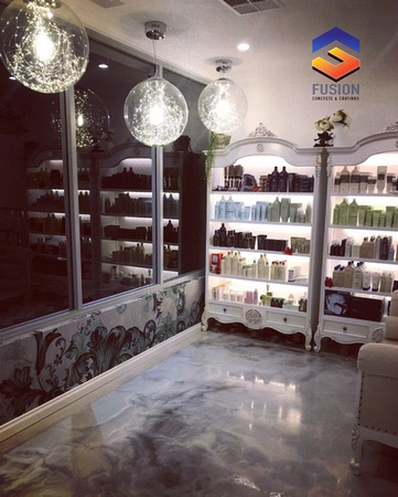 The Source hair salon in North beach reflector by IG - fusionconcretecoatings