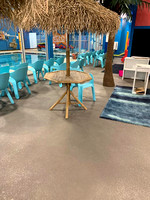 Goldfish Swim School in Alexandria, VA spray texture thin-finish portion conctrol css by Distinguished Designs Decorative Concrete Coatings and Epoxy Floors @ddconcrete.net - 1