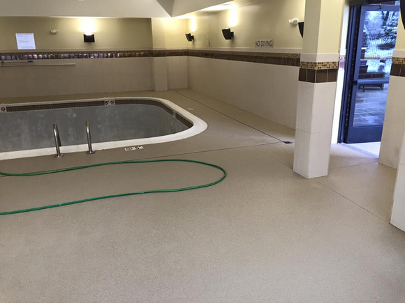 Indoor pool Courtyard Marriott in Largo, MD quartz by Gimondo Epoxy and Concrete, Inc. - 3