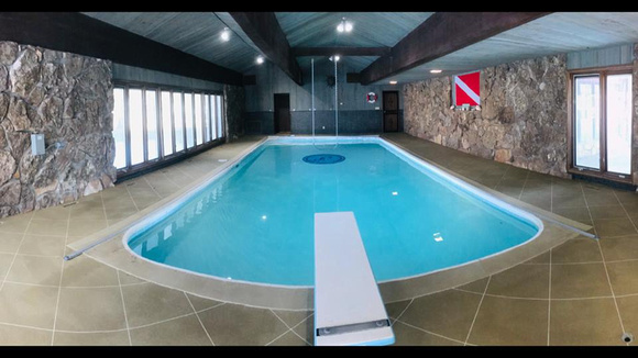 Indoor pool splatter texture by MD Concrete Coatings - 1