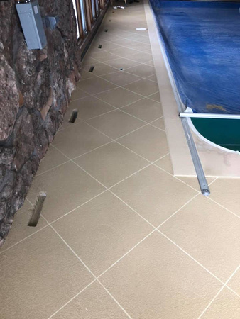 Indoor pool splatter texture by MD Concrete Coatings - 5