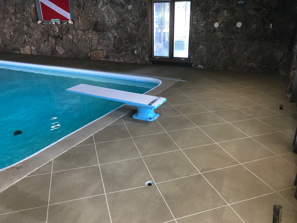 Indoor pool splatter texture by MD Concrete Coatings - 2