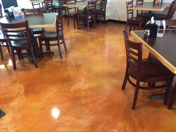 #45 Windy City Pizza MICRO-FINISH™ with HYDRA-STONE™ Dye, E-100-VR1™ Clear Epoxy, and AUS-V with Satin aggregate - 1