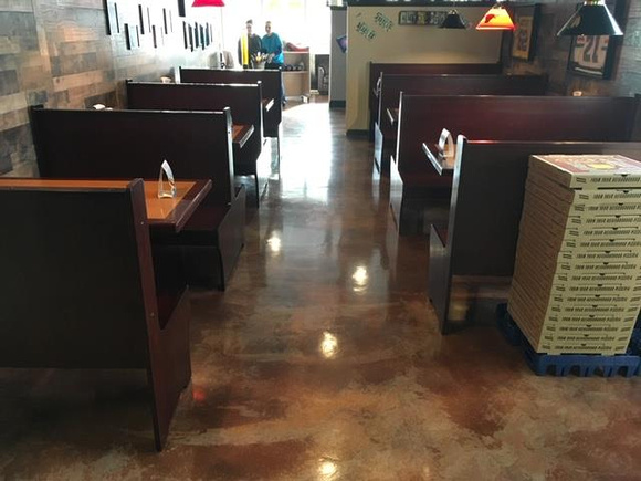 Windy City Pizza in Virginia micro-finish by Distinguished Designs Decorative Concrete Coatings and Epoxy Floors @ddconcrete.net - 1