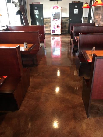 Windy City Pizza in Virginia micro-finish by Distinguished Designs Decorative Concrete Coatings and Epoxy Floors @ddconcrete.net - 2