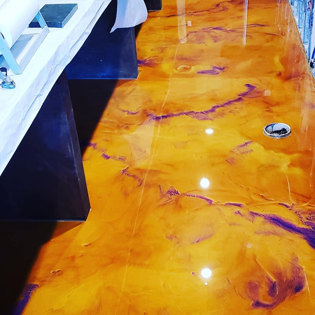 Bar orange gold and grape reflector by Bay Area Residential & Commercial Services LLC @BayAreaEpoxy IG-robertofierros13 - 1