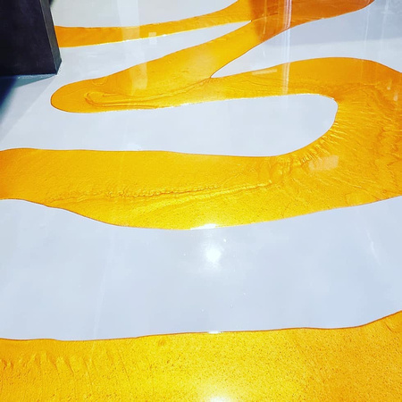 Bar orange gold and grape reflector by Bay Area Residential & Commercial Services LLC @BayAreaEpoxy IG-robertofierros13 - 5