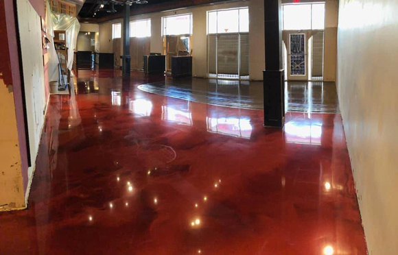 Localvino Wine Bar combo reflector and thin-finish by Mark Snyder with East Coast Decorative Concrete - 1