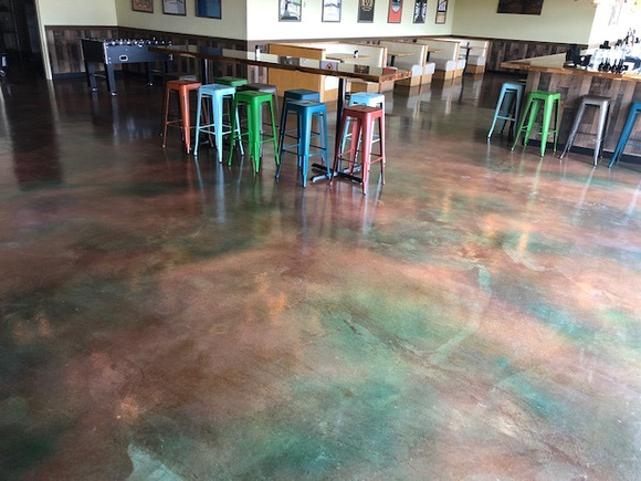 Lockside Bar & Grill in Chesapeake, VA thin-finish micro-finish with hydra-stone by Distinguished Designs Decorative Concrete Coatings and Epoxy Floors @ddconcrete.net - 1