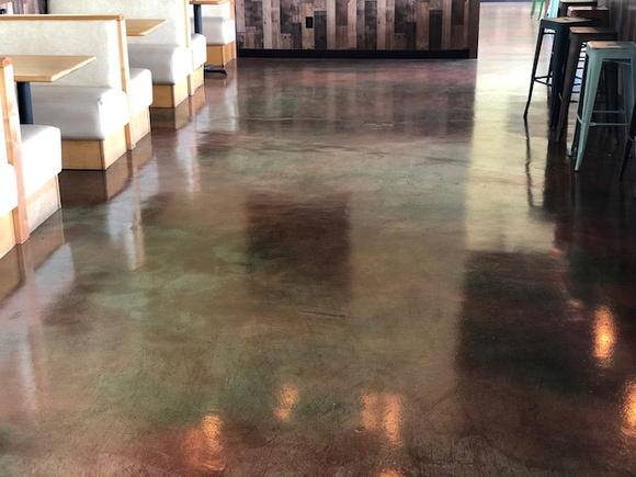 Lockside Bar & Grill in Chesapeake, VA thin-finish micro-finish with hydra-stone by Distinguished Designs Decorative Concrete Coatings and Epoxy Floors @ddconcrete.net - 7