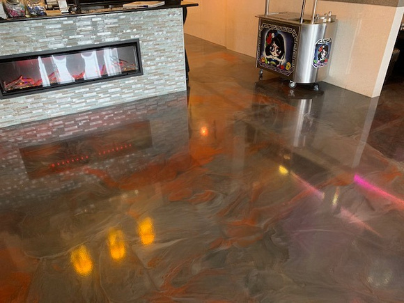 Mexico Viejo restaurant in South Boston, VA reflector by Distinguished Designs Decorative Concrete Coatings and Epoxy Floors @ddconcrete.net - 11