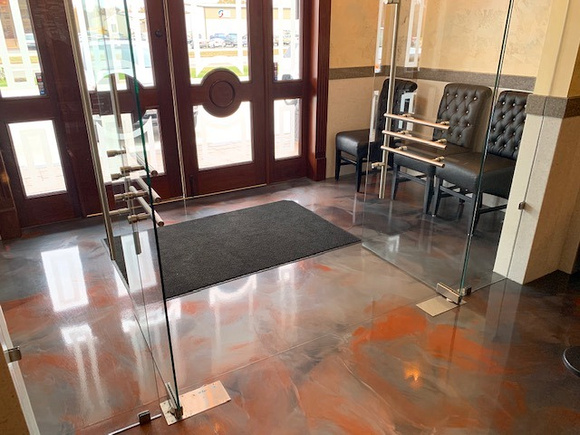 Mexico Viejo restaurant in South Boston, VA reflector by Distinguished Designs Decorative Concrete Coatings and Epoxy Floors @ddconcrete.net - 2