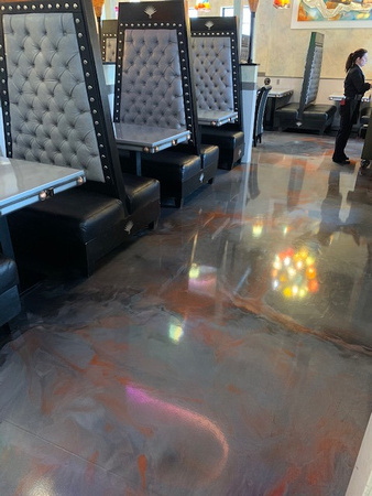 Mexico Viejo restaurant in South Boston, VA reflector by Distinguished Designs Decorative Concrete Coatings and Epoxy Floors @ddconcrete.net - 3