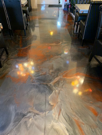 Mexico Viejo restaurant in South Boston, VA reflector by Distinguished Designs Decorative Concrete Coatings and Epoxy Floors @ddconcrete.net - 7