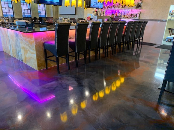 Mexico Viejo restaurant in South Boston, VA reflector by Distinguished Designs Decorative Concrete Coatings and Epoxy Floors @ddconcrete.net - 9
