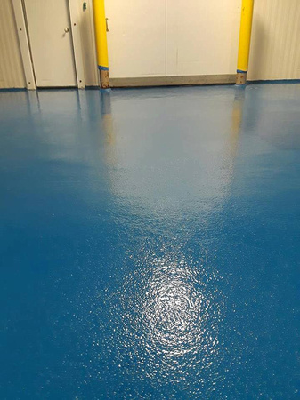#17 Warehouse blue 4.8s urethane by Shine Epoxy Floors @Shineepoxy - 1