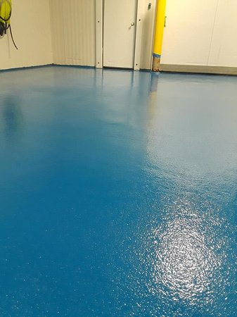 #17 Warehouse blue 4.8s urethane by Shine Epoxy Floors @Shineepoxy - 6